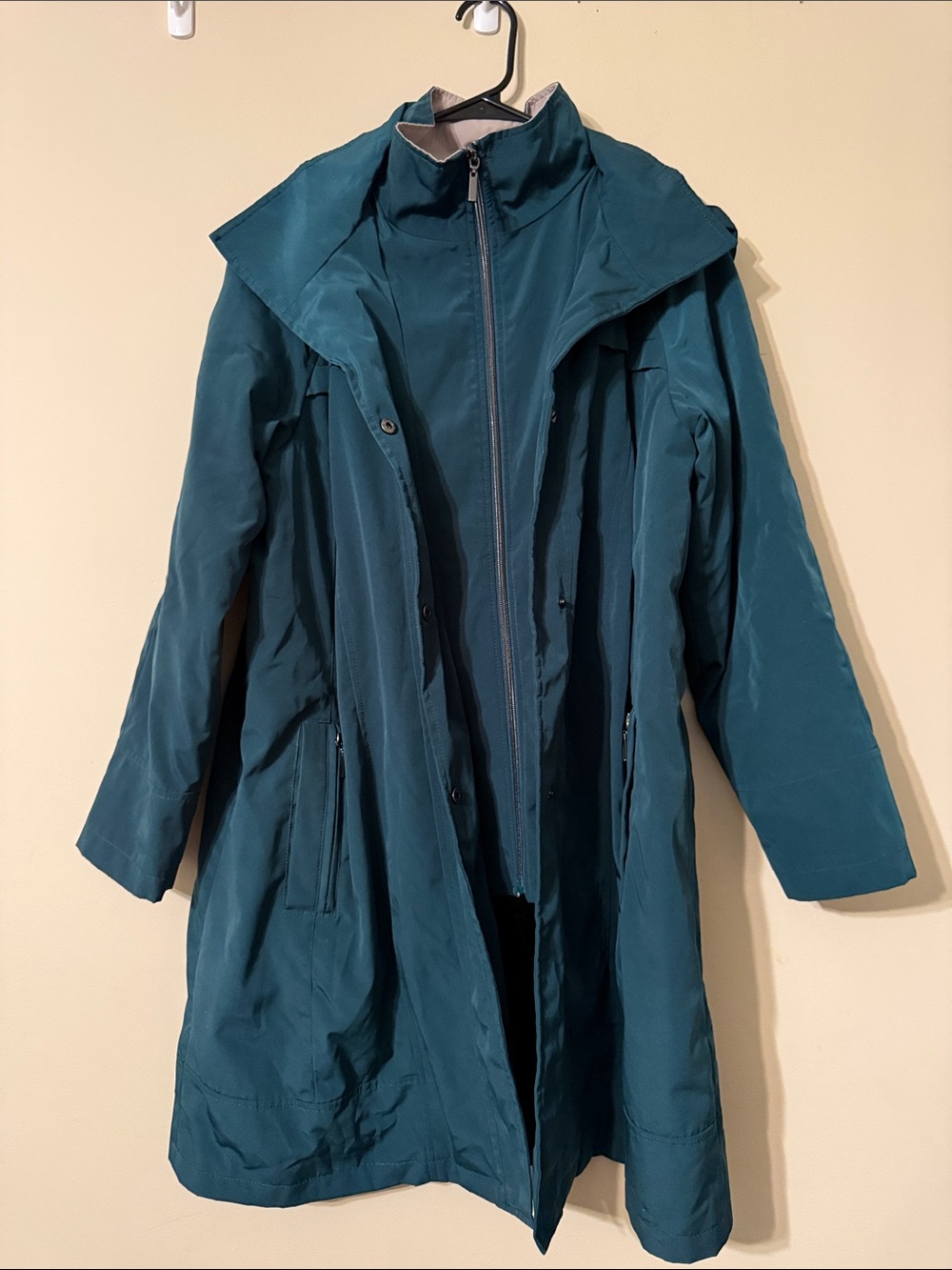 Coldwater Creak Dark Teal Women’s Raincoat